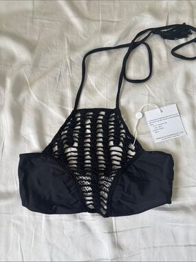 Acacia Panama Crochet Halter Bikini Top BNWT